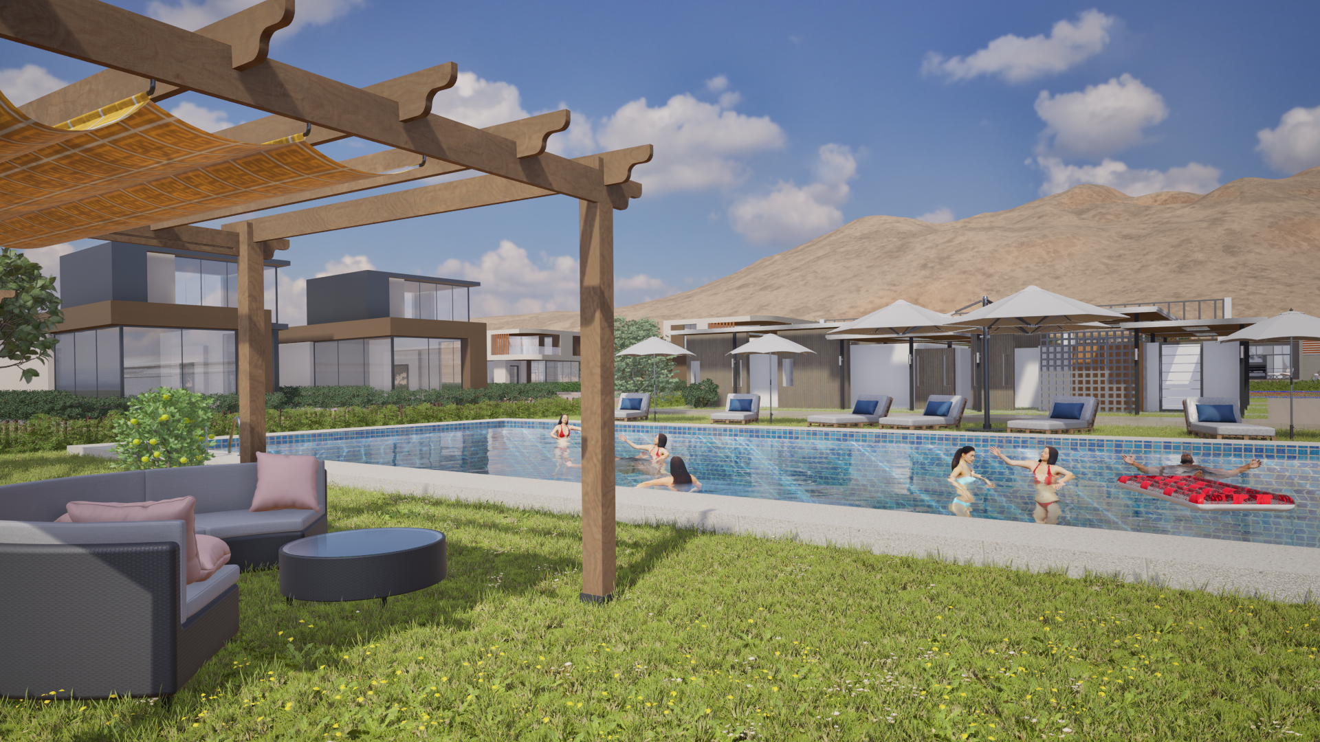 Render 3D del proyecto La Finca de Don Pedro — vista 1